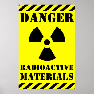 DANGER RADIOAKTIVE MATERIALIEN - SIGNALE Halloween Poster