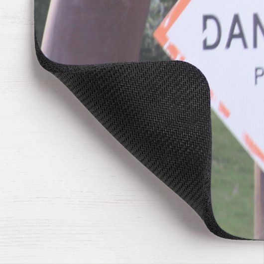 Danger Sign Mouse Pad Mousepad (Ecke)