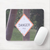 Danger Sign Mouse Pad Mousepad (Mit Mouse)