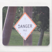 Danger Sign Mouse Pad Mousepad (Vorne)