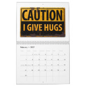 DANGER SIGNS Funny Warning Cauning Metal Rust Sign Kalender (Feb 2027)
