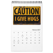 DANGER SIGNS Funny Warning Cauning Metal Rust Sign Kalender (Feb 2027)