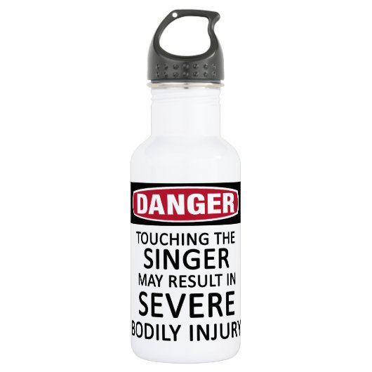 Danger Singer Trinkflasche (Vorderseite)