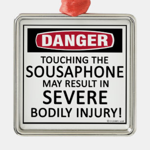 Danger Sousaphon Ornament Aus Metall