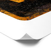 DANGER WORKAHOLIC - Warnschild für rostende Metall Poster (Ecke)