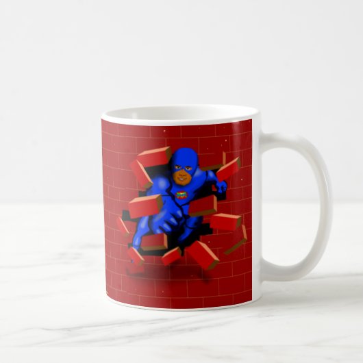 Dangerman Brickwall Abbruchs-Tasse Kaffeetasse (Rechts)