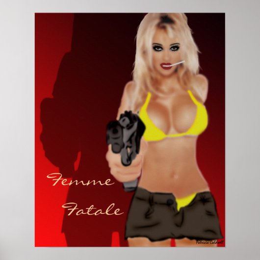 Dangerous Blonde Shadow Femme Fatale Poster (Vorne)