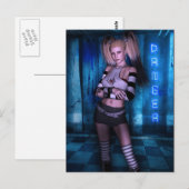 Dangerous Curves Gothic Girls™ Fantasy Pinup Postkarte (Vorne/Hinten)