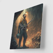 Dangerous Mines Quadratische Wanduhr (Winkel)