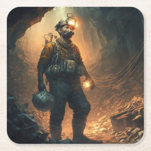 Dangerous Mines Rechteckiger Pappuntersetzer