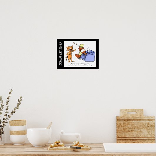 "Dangling Pawticiple" Comic Strip Poster (Küche)