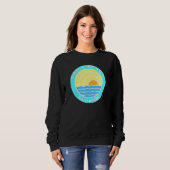 Dania Beach Florida Retro Sunset Sweatshirt (Vorne ganz)