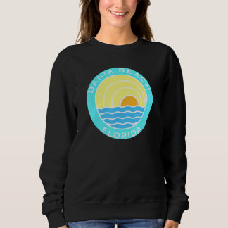 Dania Beach Florida Retro Sunset Sweatshirt