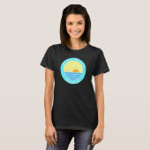 Dania Beach Florida Retro Sunset T-Shirt (Vorne ganz)