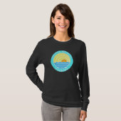 Dania Beach Florida Retro Sunset T-Shirt (Vorne ganz)