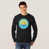 Dania Beach Florida Retro Sunset T-Shirt (Vorne ganz)