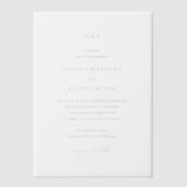 Danica Classic Elegant Wedding Pergament Einladungen (Vorderseite)