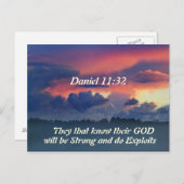 Daniel 11:32 Bibelverse Postkarte (Vorne/Hinten)