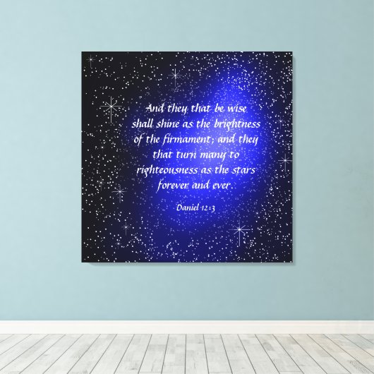 Daniel 12:3 Canvas Print Leinwanddruck (Insitu (Holzboden))
