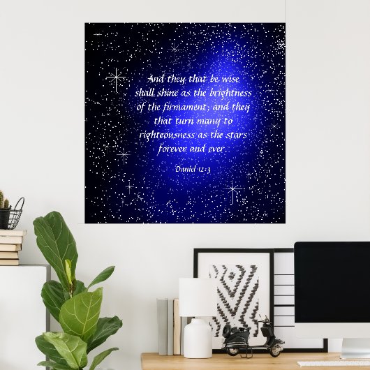 Daniel 12:3 Canvas Print Poster (Heimbüro)