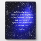 Daniel 12:3 Plaque Fotoplatte (Vorderseite)