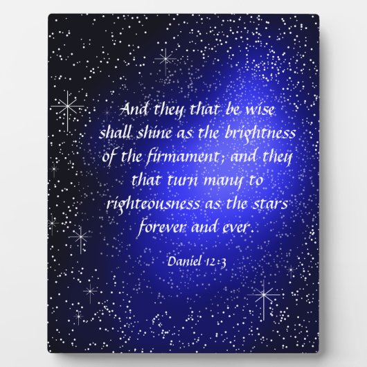Daniel 12:3 Plaque Fotoplatte (Vorderseite)