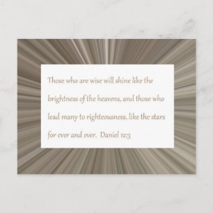 Daniel 12:3 "Scripture Post Card" Postkarte