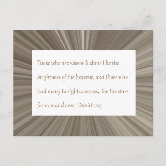 Daniel 12:3 "Scripture Post Card" Postkarte (Vorderseite)