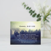 Daniel 2:21-22 Er ändert seine Zeiten und Jahresze Postkarte (Stehend Vorderseite)