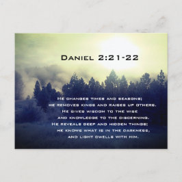 Daniel 2:21-22 Er ändert seine Zeiten und Jahresze Postkarte