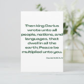 Daniel 6:25 KJV Bible Verse Flat Greeting Card Karte (Stehend Vorderseite)