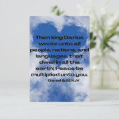 Daniel 6:25 KJV Bible Verse Pic Flat Begrüßung Karte (Stehend Vorderseite)