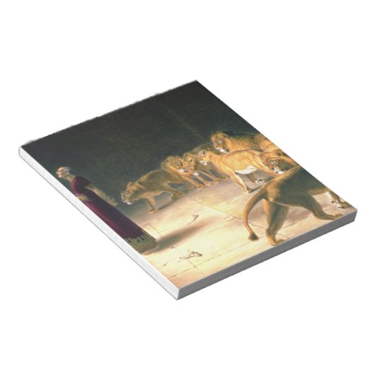 Daniel Answer to King in Lions Den Briton Riviere Notizblock (angewinkelt)