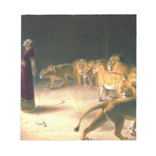 Daniel Answer to King in Lions Den Briton Riviere Notizblock