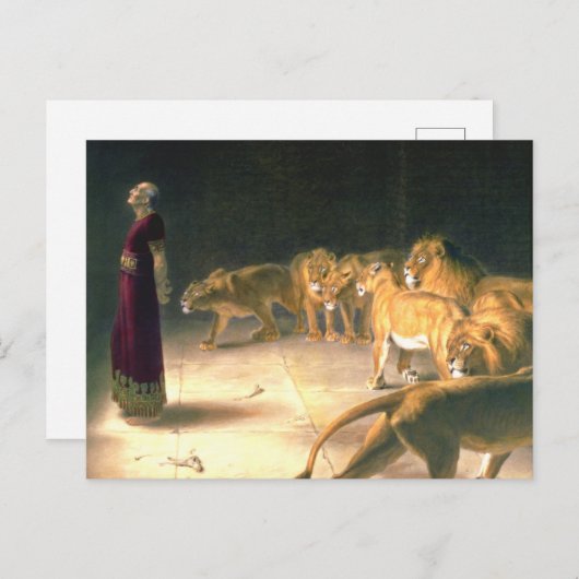 Daniel Answer To King In Lions Den Briton Riviere Postkarte (Vorne/Hinten)