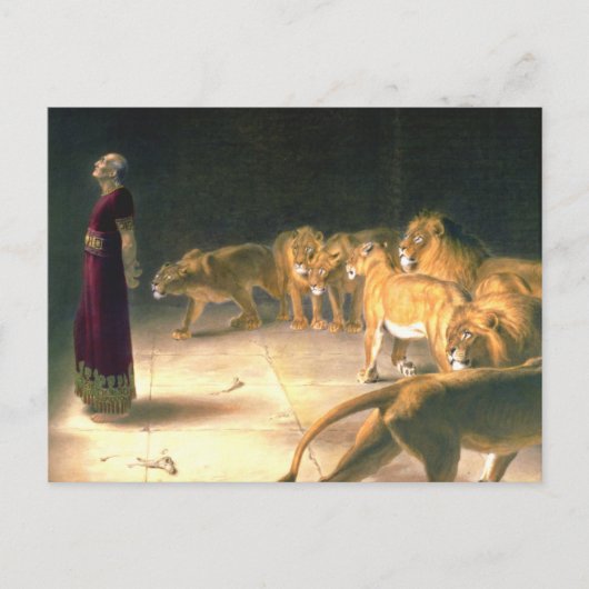 Daniel Answer To King In Lions Den Briton Riviere Postkarte (Vorderseite)