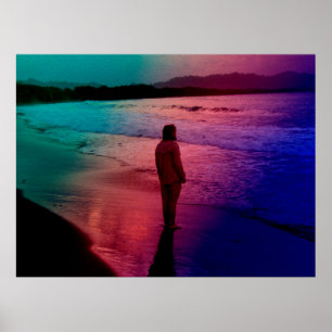 Daniel bei Playa Negra, Puerto Viejo Poster