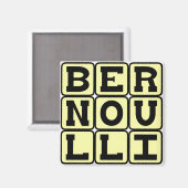 Daniel Bernoulli vom Bernoulli-Prinzip Magnet (Vorderseite/Rückseite)