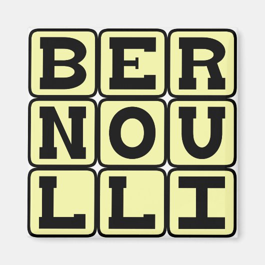 Daniel Bernoulli vom Bernoulli-Prinzip Magnet (Vorne)