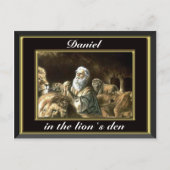 Daniel betet in den Löwen und der schwarzen Postka Postkarte (Vorderseite)