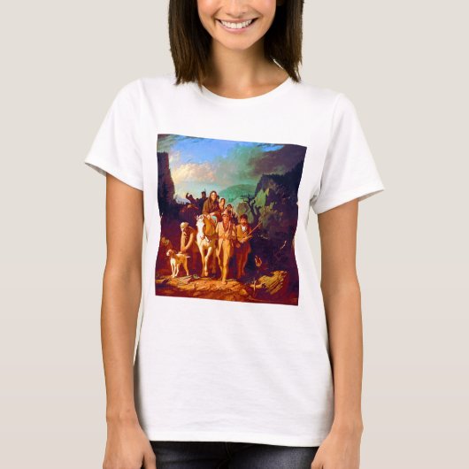 Daniel Boone begleitet Siedler bei Cumberland Gap T-Shirt (Vorderseite)
