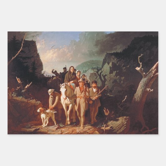 Daniel Boone begleitet Siedler Geschenkpapier Set (Vorderseite)