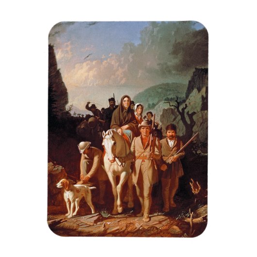 Daniel Boone begleitet Siedler Magnet (Vertikal)