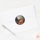 Daniel Boone begleitet Siedler Runder Aufkleber (Umschlag)