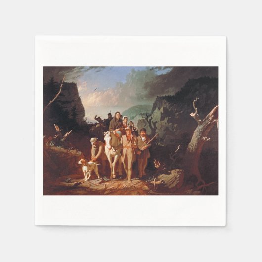 Daniel Boone begleitet Siedler Serviette (Vorderseite)