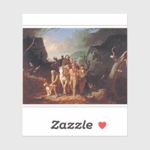 Daniel Boone eskortiert Siedler Aufkleber