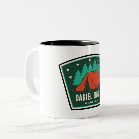 Daniel Boone National Forest Camping Zweifarbige Tasse (Vorderseite Links)