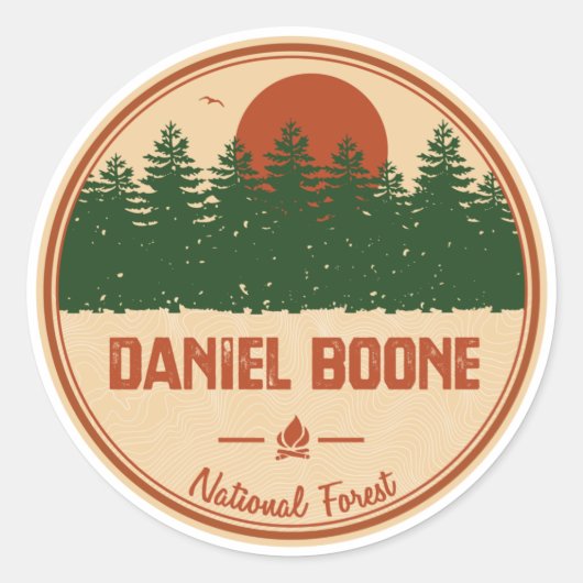 Daniel Boone National Forest Runder Aufkleber (Vorderseite)