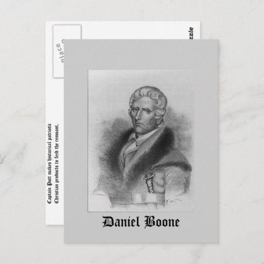 Daniel Boone Postkarte (Vorne/Hinten)