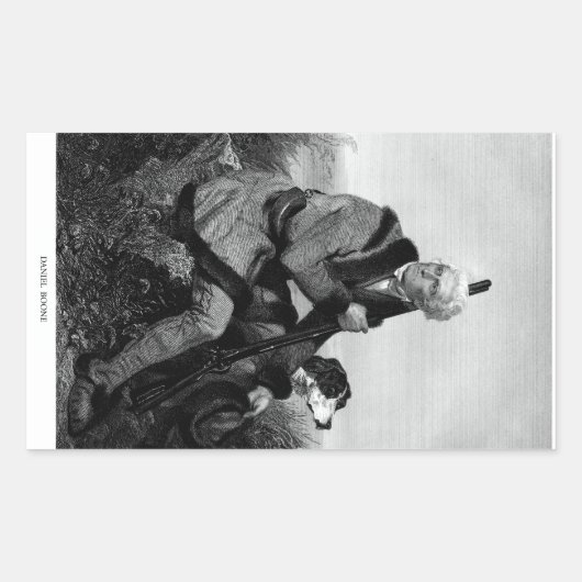 Daniel Boone Rechteckiger Aufkleber (Vorderseite)